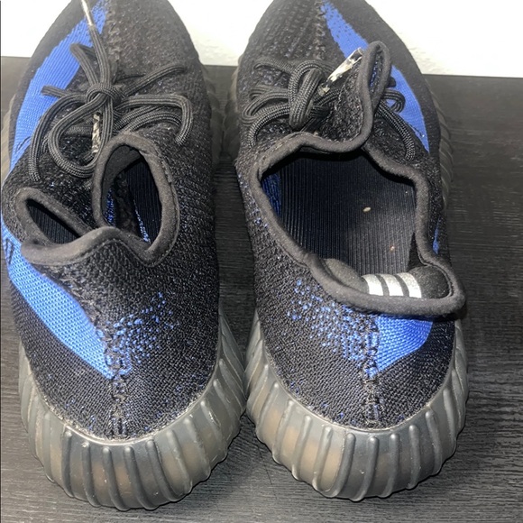 Yeezy 350 Black and Blue Sneakers with Textured Knit Size 14 in Excellent. - Picture 5 of 8